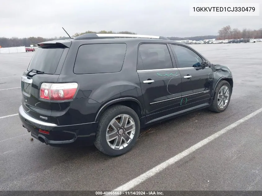 2012 GMC Acadia Denali VIN: 1GKKVTED1CJ330479 Lot: 40865663