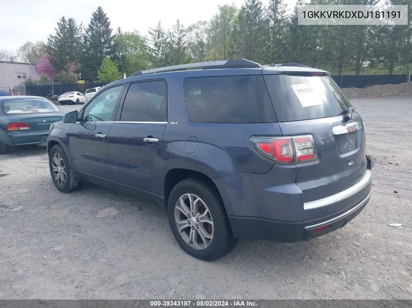 2013 GMC Acadia Slt-1 VIN: 1GKKVRKDXDJ181191 Lot: 39343187