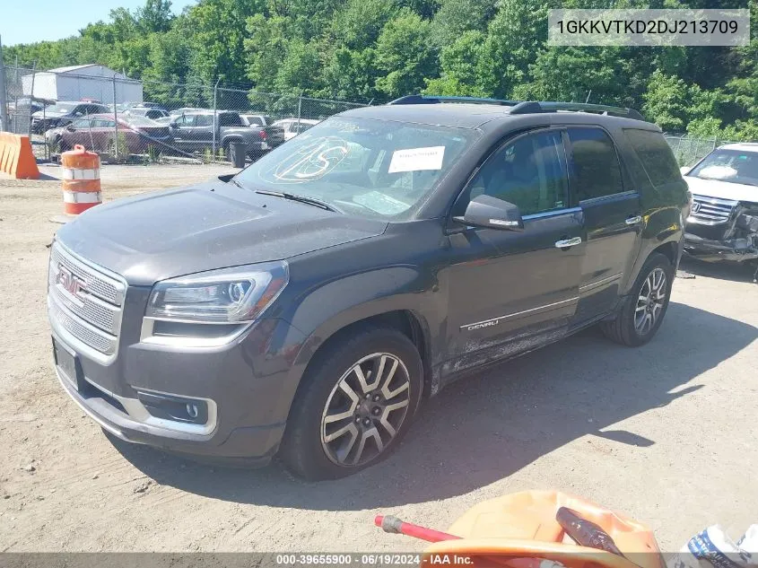 2013 GMC Acadia Denali VIN: 1GKKVTKD2DJ213709 Lot: 39655900