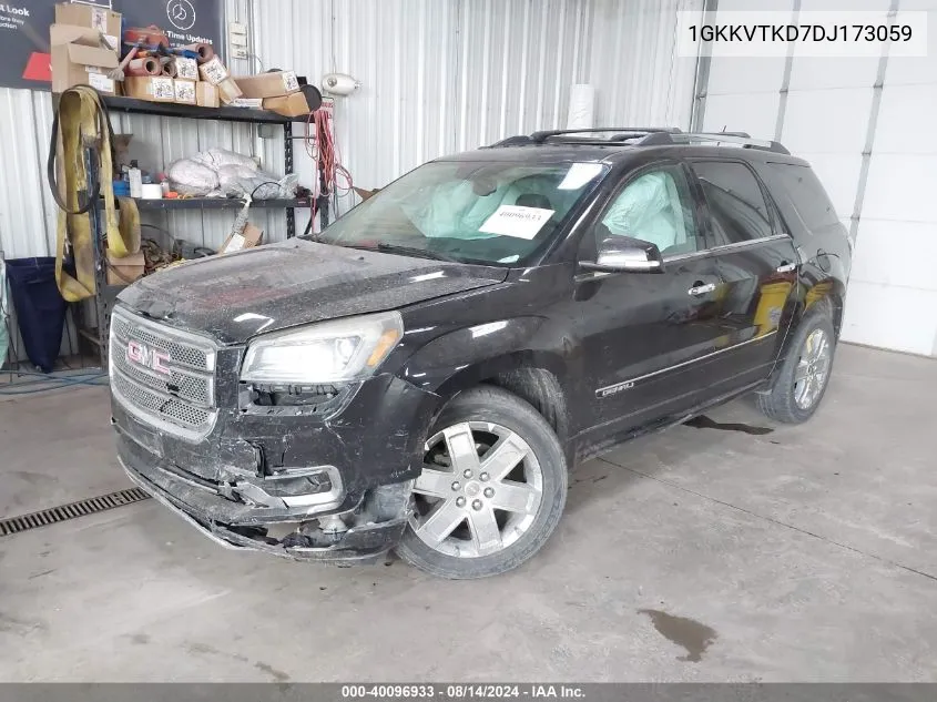 2013 GMC Acadia Denali VIN: 1GKKVTKD7DJ173059 Lot: 40096933