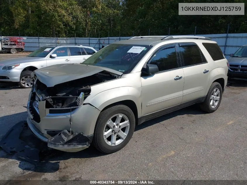 2013 GMC Acadia Sle-1 VIN: 1GKKRNEDXDJ125759 Lot: 40343754