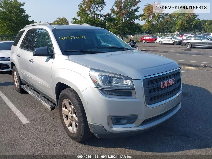 2013 GMC Acadia Sle-2 VIN: 1GKKVPKD9DJ156318 Lot: 40351139