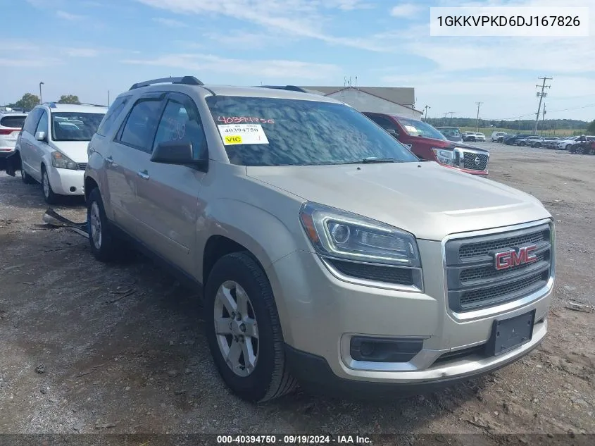 2013 GMC Acadia Sle-2 VIN: 1GKKVPKD6DJ167826 Lot: 40394750