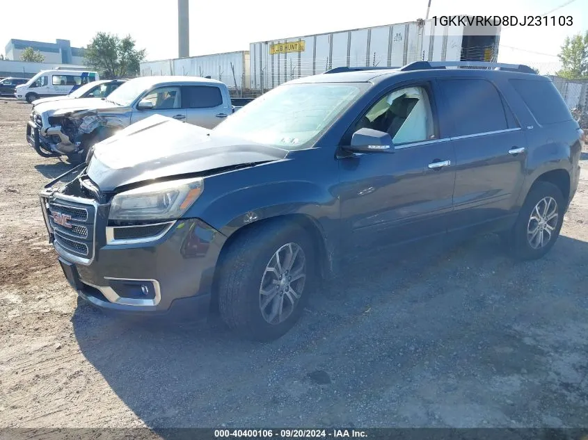 2013 GMC Acadia Slt-1 VIN: 1GKKVRKD8DJ231103 Lot: 40400106