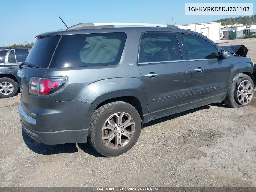 2013 GMC Acadia Slt-1 VIN: 1GKKVRKD8DJ231103 Lot: 40400106