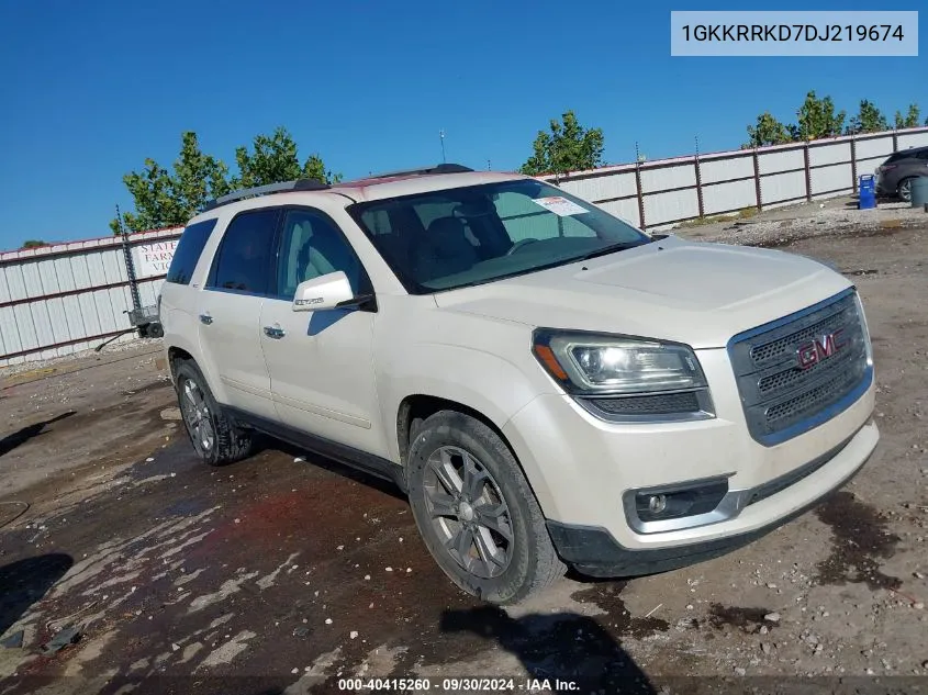 2013 GMC Acadia Slt-1 VIN: 1GKKRRKD7DJ219674 Lot: 40415260