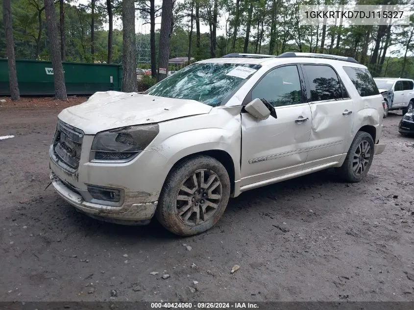 2013 GMC Acadia Denali VIN: 1GKKRTKD7DJ115327 Lot: 40424060