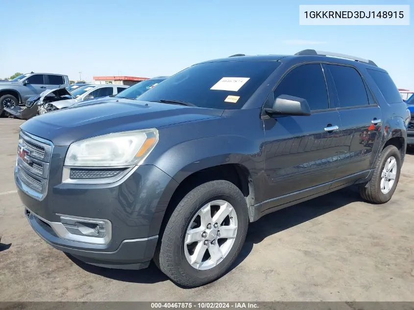 2013 GMC Acadia Sle-1 VIN: 1GKKRNED3DJ148915 Lot: 40467875