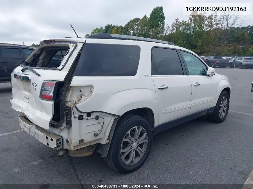 2013 GMC Acadia Slt-1 VIN: 1GKKRRKD9DJ192168 Lot: 40498733