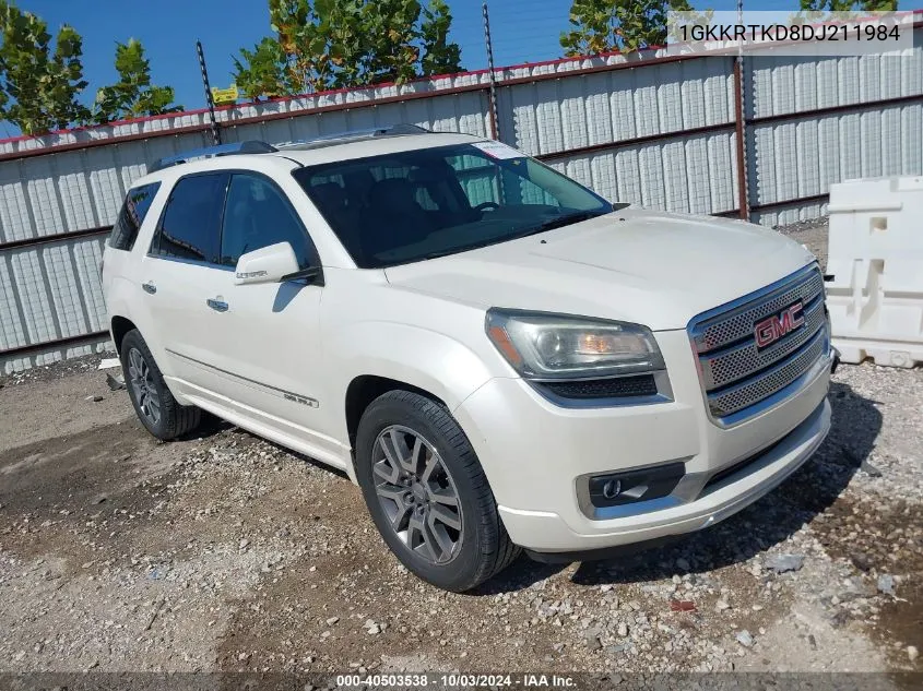 2013 GMC Acadia Denali VIN: 1GKKRTKD8DJ211984 Lot: 40503538