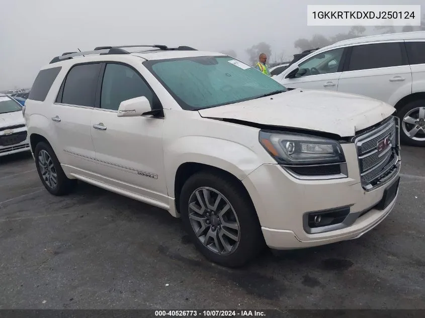 2013 GMC Acadia Denali VIN: 1GKKRTKDXDJ250124 Lot: 40526773