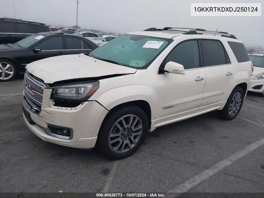 2013 GMC Acadia Denali VIN: 1GKKRTKDXDJ250124 Lot: 40526773