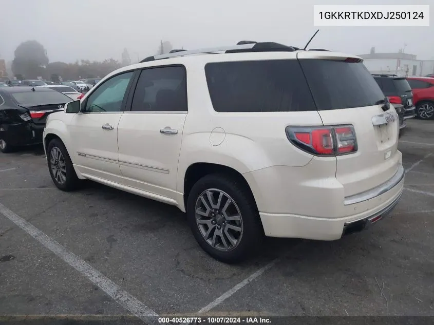 2013 GMC Acadia Denali VIN: 1GKKRTKDXDJ250124 Lot: 40526773