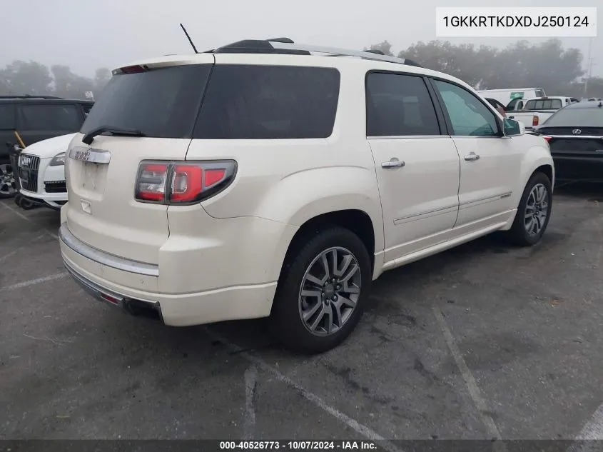 2013 GMC Acadia Denali VIN: 1GKKRTKDXDJ250124 Lot: 40526773