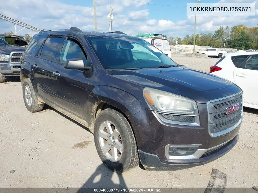 2013 GMC Acadia Sle-1 VIN: 1GKKRNED8DJ259671 Lot: 40539779