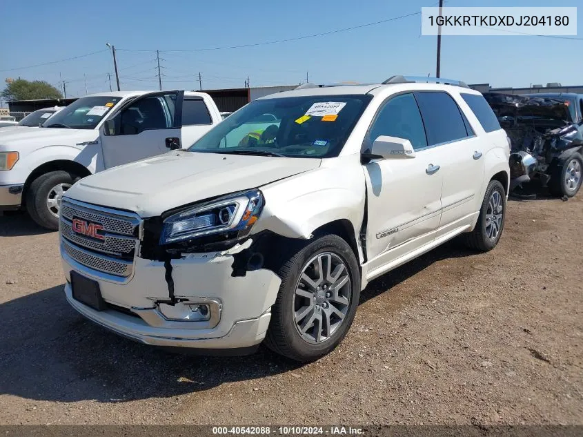 2013 GMC Acadia Denali VIN: 1GKKRTKDXDJ204180 Lot: 40542088