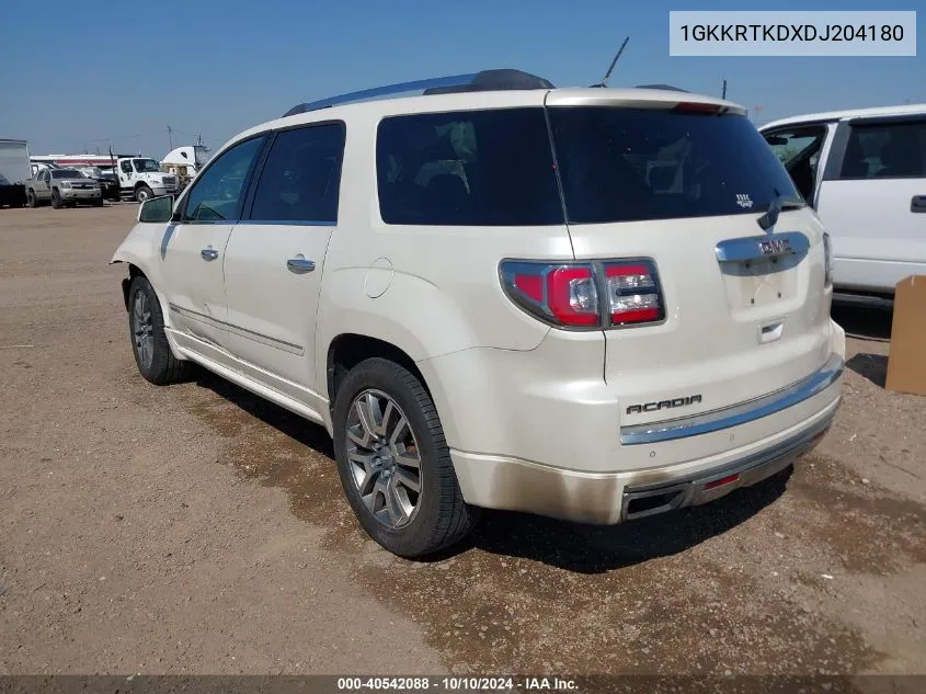 2013 GMC Acadia Denali VIN: 1GKKRTKDXDJ204180 Lot: 40542088