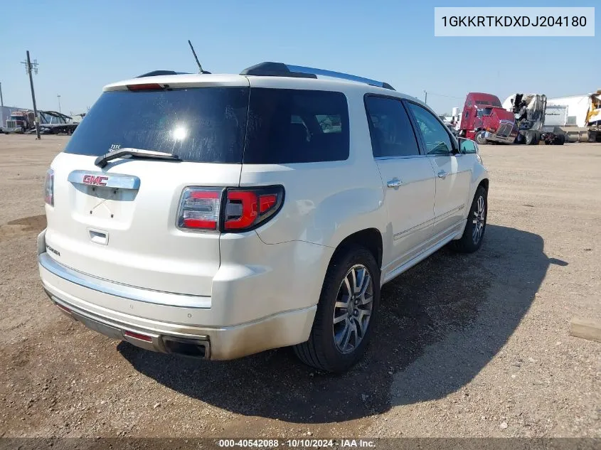 2013 GMC Acadia Denali VIN: 1GKKRTKDXDJ204180 Lot: 40542088