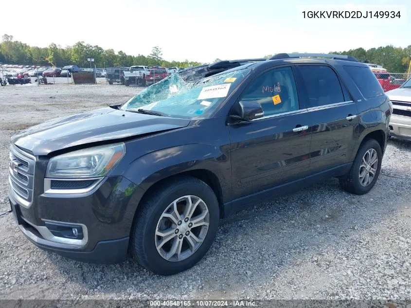 2013 GMC Acadia Slt-1 VIN: 1GKKVRKD2DJ149934 Lot: 40548165