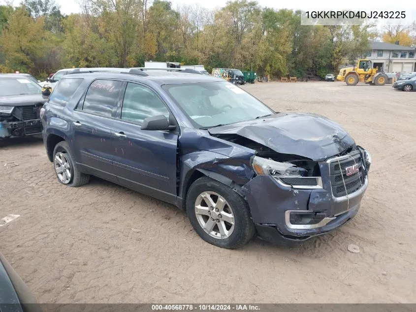 2013 GMC Acadia Sle-2 VIN: 1GKKRPKD4DJ243225 Lot: 40568778