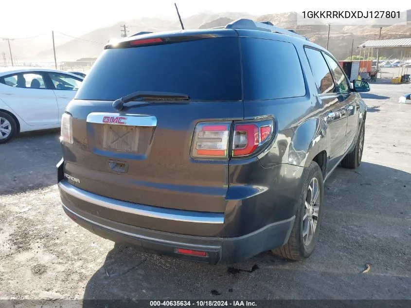 1GKKRRKDXDJ127801 2013 GMC Acadia Slt-1