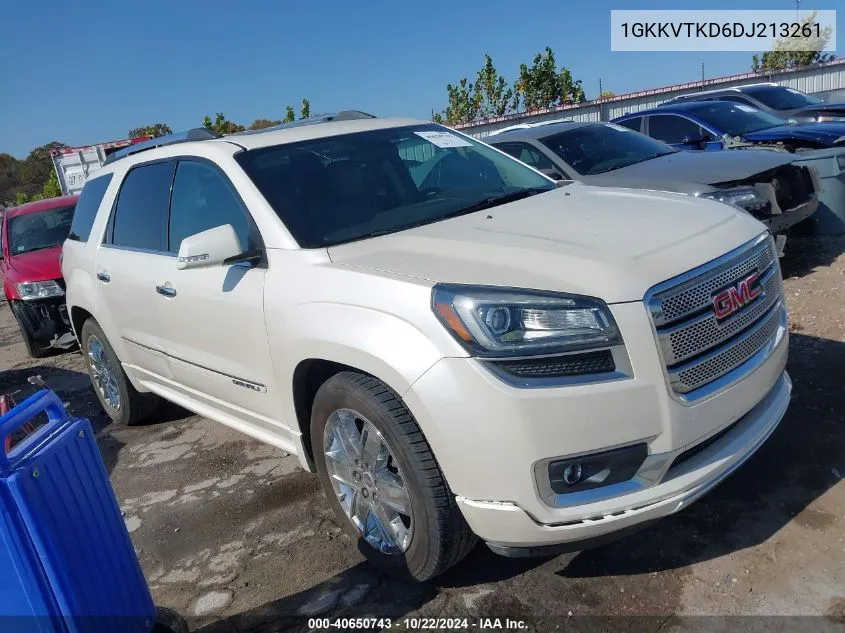 2013 GMC Acadia Denali VIN: 1GKKVTKD6DJ213261 Lot: 40650743