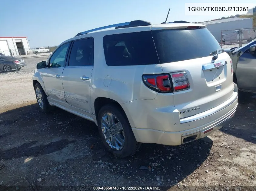 2013 GMC Acadia Denali VIN: 1GKKVTKD6DJ213261 Lot: 40650743