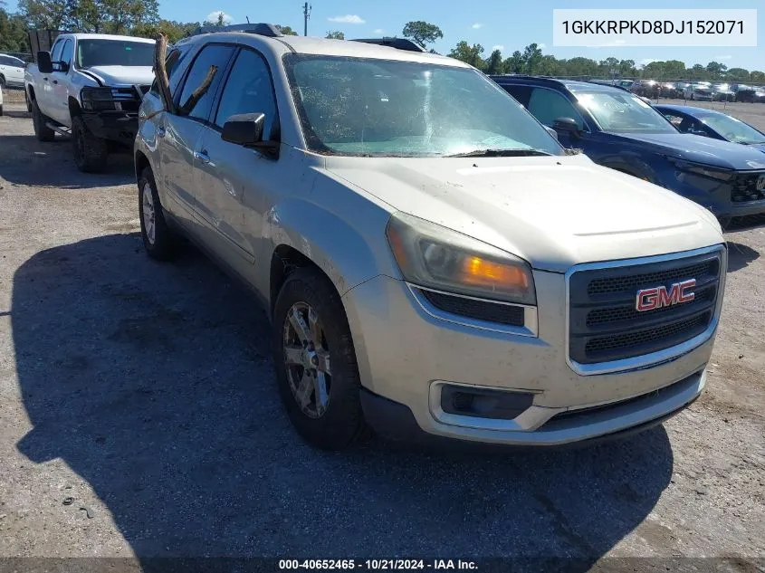 2013 GMC Acadia Sle-2 VIN: 1GKKRPKD8DJ152071 Lot: 40652465