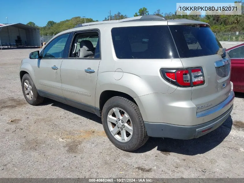 1GKKRPKD8DJ152071 2013 GMC Acadia Sle-2