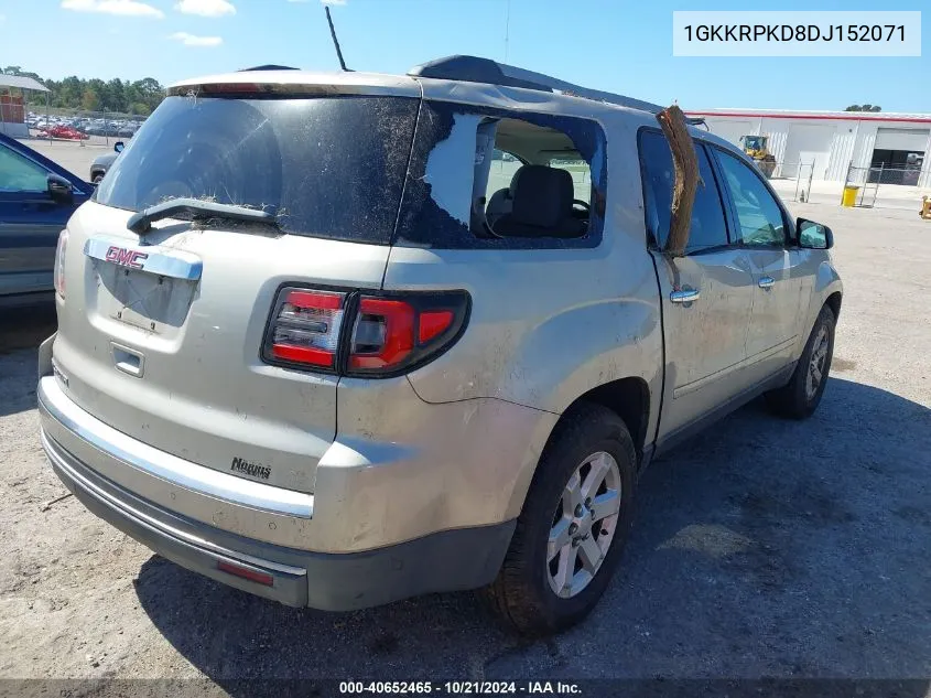 2013 GMC Acadia Sle-2 VIN: 1GKKRPKD8DJ152071 Lot: 40652465