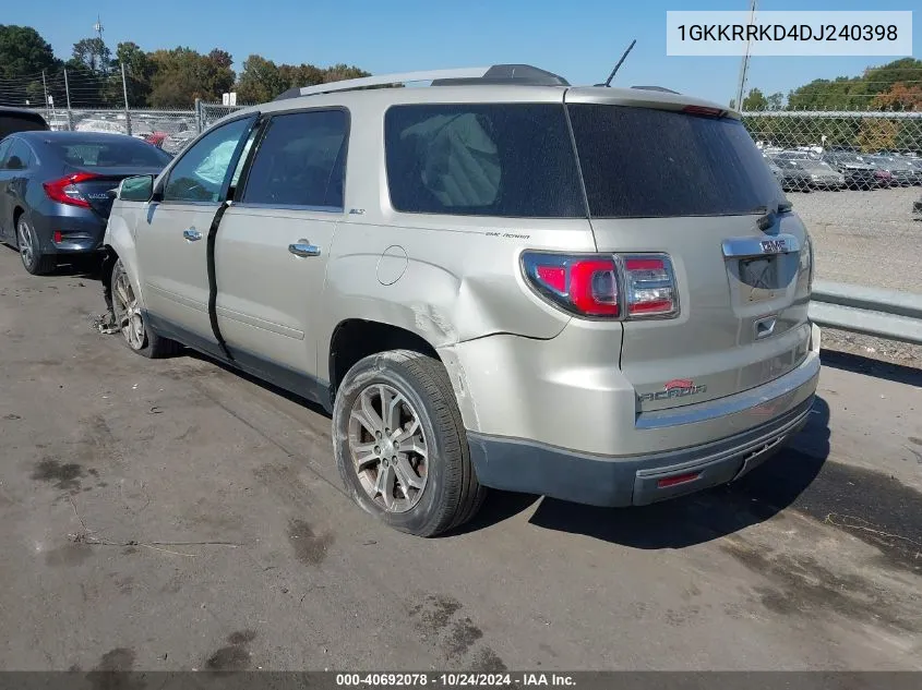 2013 GMC Acadia Slt-1 VIN: 1GKKRRKD4DJ240398 Lot: 40692078