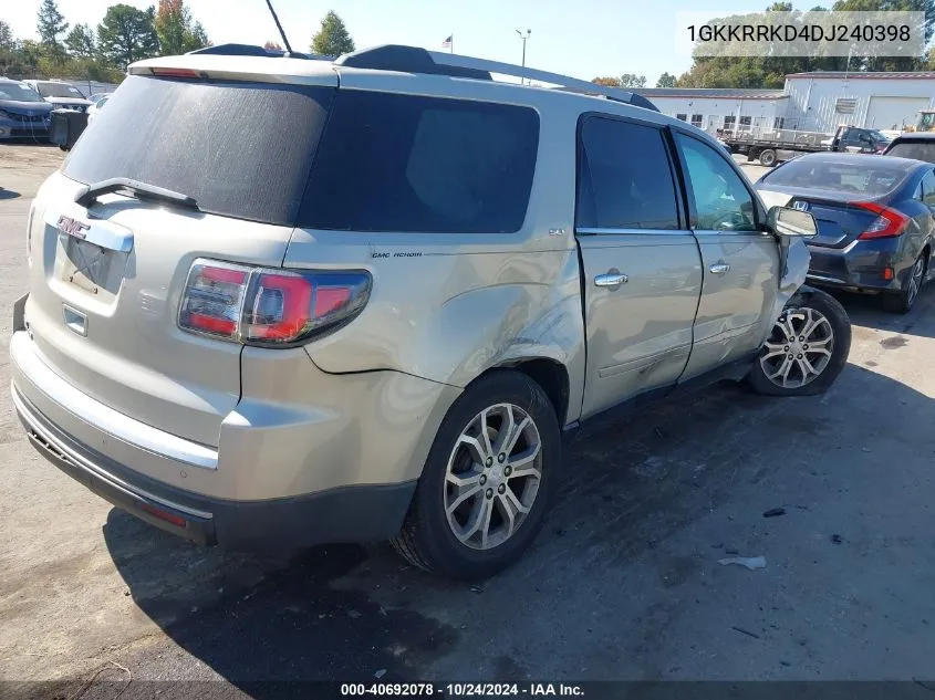 2013 GMC Acadia Slt-1 VIN: 1GKKRRKD4DJ240398 Lot: 40692078