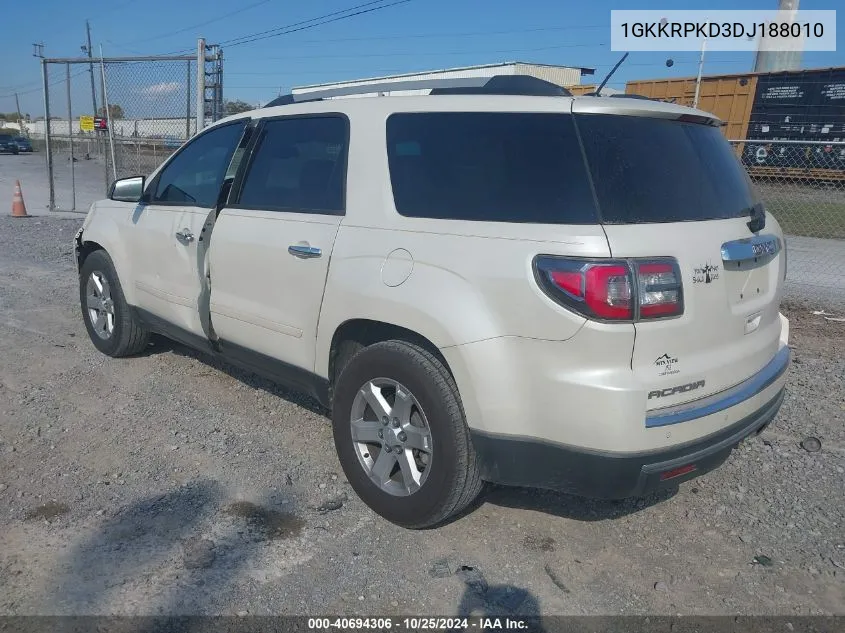 2013 GMC Acadia Sle-2 VIN: 1GKKRPKD3DJ188010 Lot: 40694306