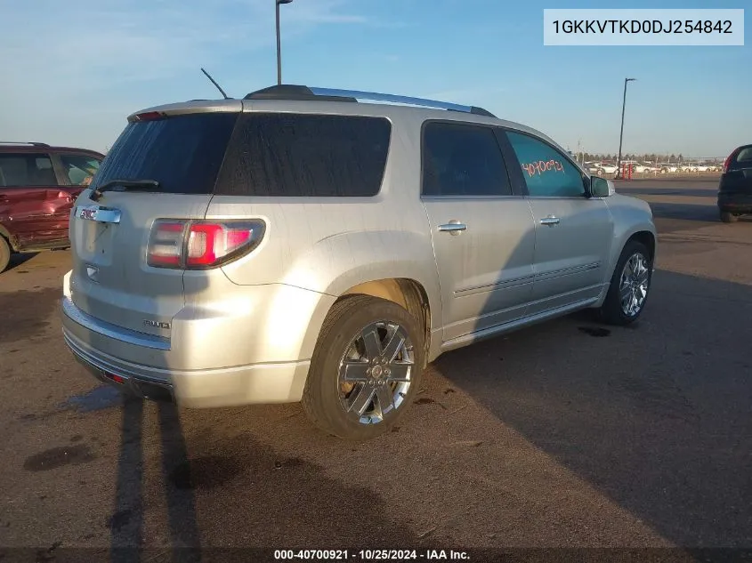 2013 GMC Acadia Denali VIN: 1GKKVTKD0DJ254842 Lot: 40700921