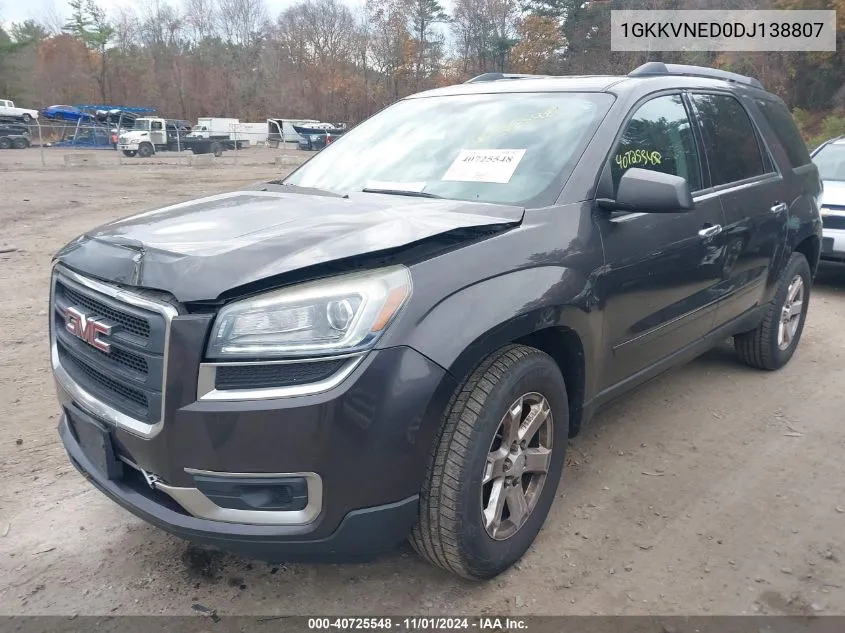 2013 GMC Acadia Sle-1 VIN: 1GKKVNED0DJ138807 Lot: 40725548