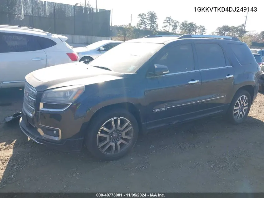 2013 GMC Acadia VIN: 1GKKVTKD4DJ249143 Lot: 40773001