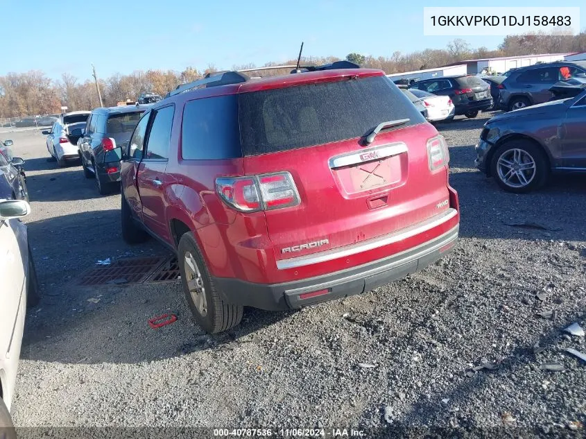 2013 GMC Acadia Sle-2 VIN: 1GKKVPKD1DJ158483 Lot: 40787536