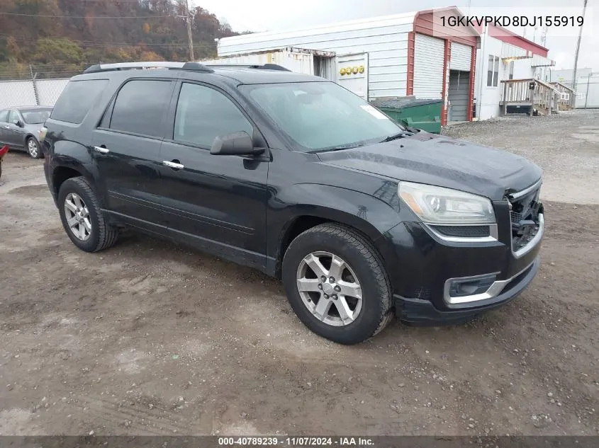 2013 GMC Acadia Sle-2 VIN: 1GKKVPKD8DJ155919 Lot: 40789239