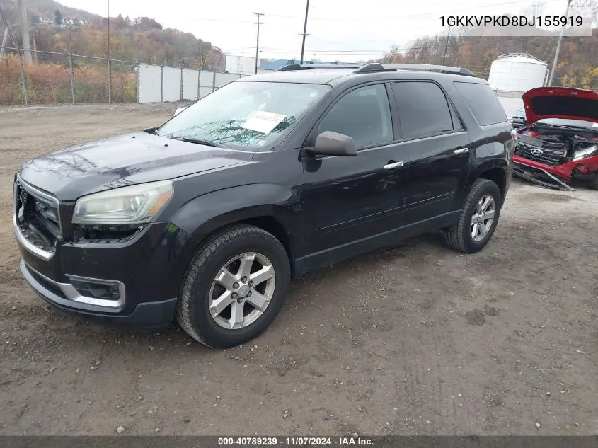 2013 GMC Acadia Sle-2 VIN: 1GKKVPKD8DJ155919 Lot: 40789239