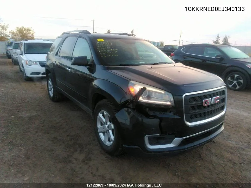 2014 GMC Acadia VIN: 1GKKRNED0EJ340133 Lot: 12122869