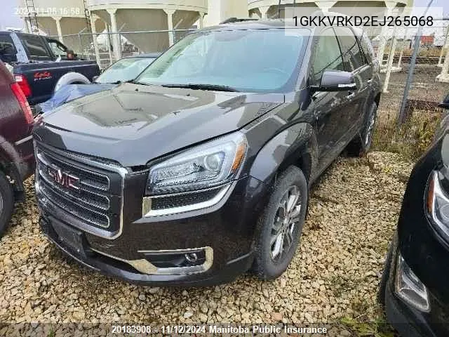 2014 GMC Acadia Slt VIN: 1GKKVRKD2EJ265068 Lot: 20183908