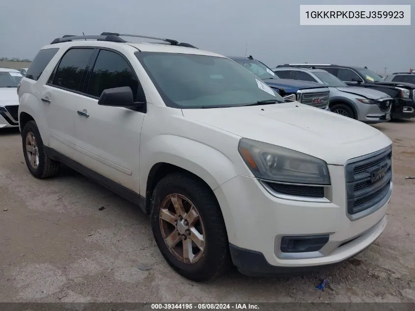 1GKKRPKD3EJ359923 2014 GMC Acadia Sle-2