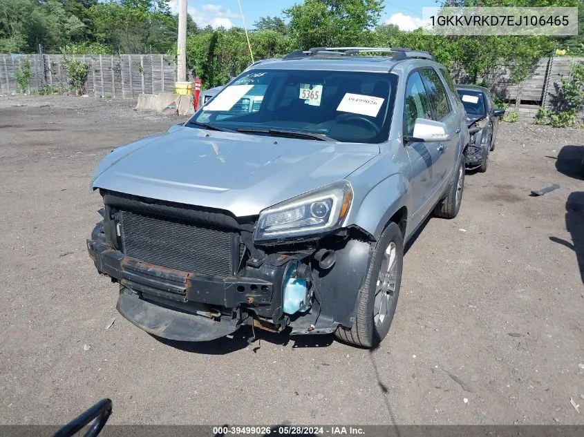 2014 GMC Acadia Slt-1 VIN: 1GKKVRKD7EJ106465 Lot: 39499026