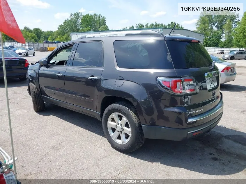 2014 GMC Acadia Sle-2 VIN: 1GKKVPKD3EJ340266 Lot: 39550319