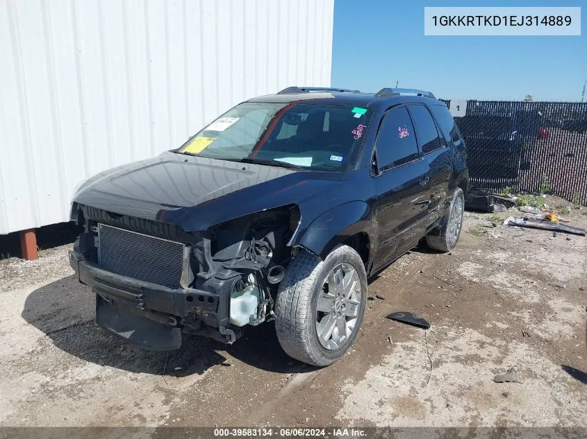 1GKKRTKD1EJ314889 2014 GMC Acadia Denali