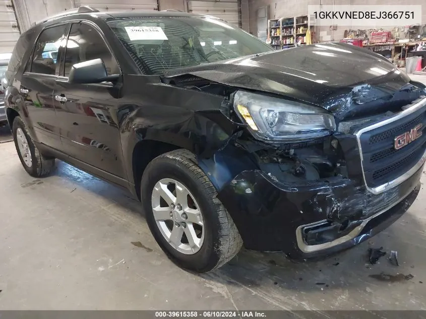 1GKKVNED8EJ366751 2014 GMC Acadia Sle-1