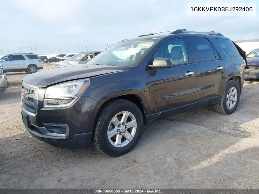 1GKKVPKD3EJ292400 2014 GMC Acadia Sle-2