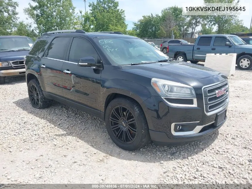 2014 GMC Acadia Slt-2 VIN: 1GKKVSKD4EJ195645 Lot: 39748836