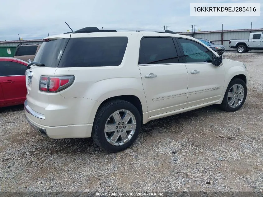 2014 GMC Acadia Denali VIN: 1GKKRTKD9EJ285416 Lot: 39794806