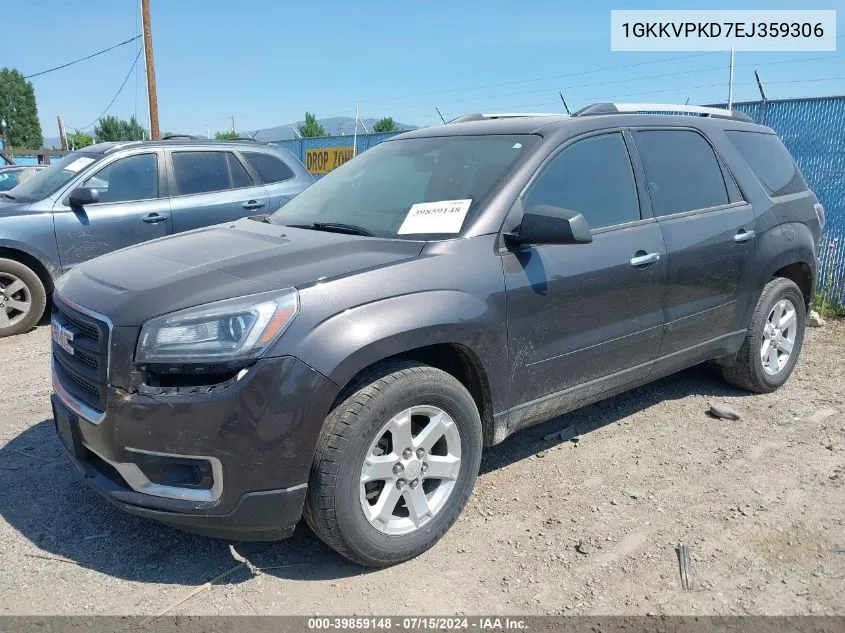 2014 GMC Acadia Sle-2 VIN: 1GKKVPKD7EJ359306 Lot: 39859148